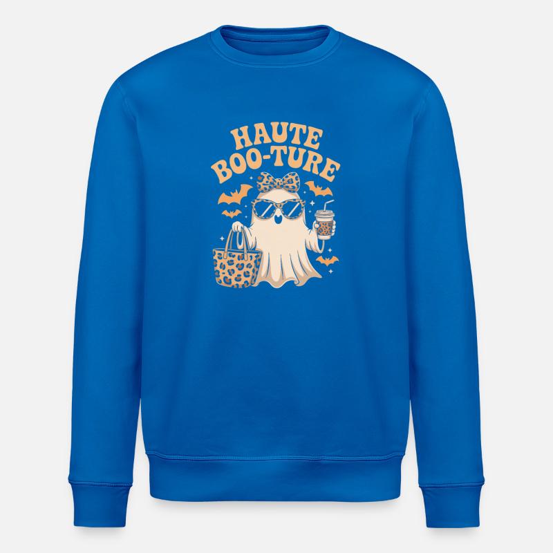 Haute Booture Halloween Ghost - Stanley/Stella ROLLER Unisex Organic Sweatshirt - royal blue