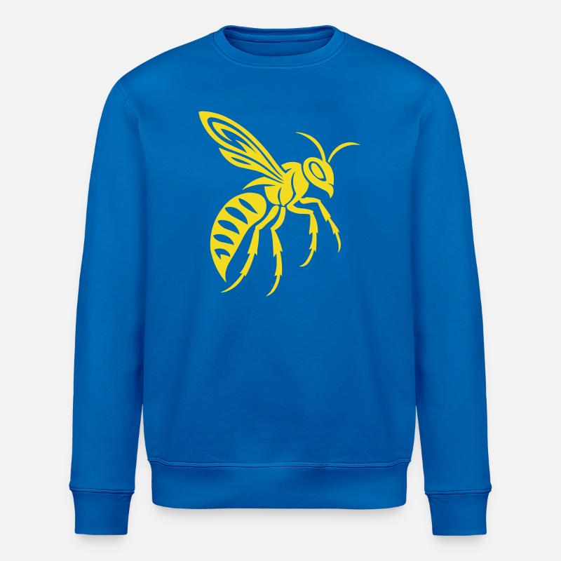Silhouette de guêpe jaune sur noir - Sweat bio ROLLER Stanley/Stella Unisexe - bleu roi