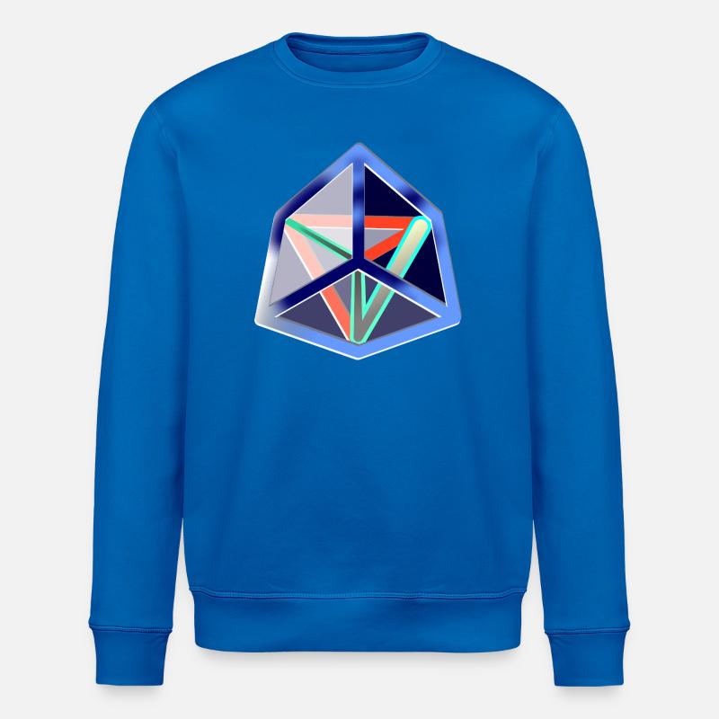 Geometric Move (Icy Cube) - Stanley/Stella ROLLER Unisex Organic Sweatshirt - royal blue