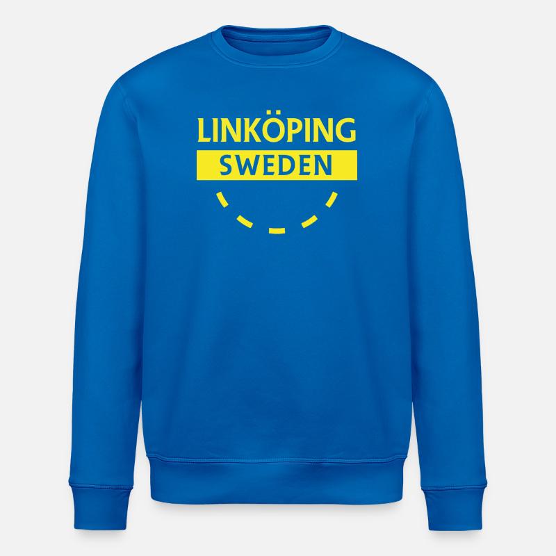 Linköping Suède Texte néon - Sweat bio ROLLER Stanley/Stella Unisexe - bleu roi