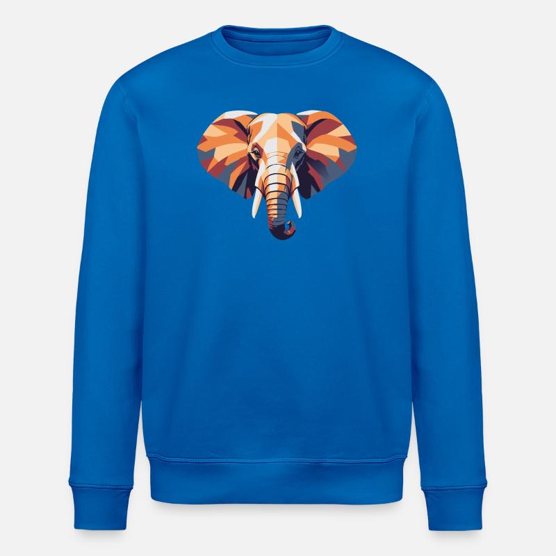 Elefant_farbe_poly - Stanley/Stella ROLLER Unisex Organic Sweatshirt - royal blue