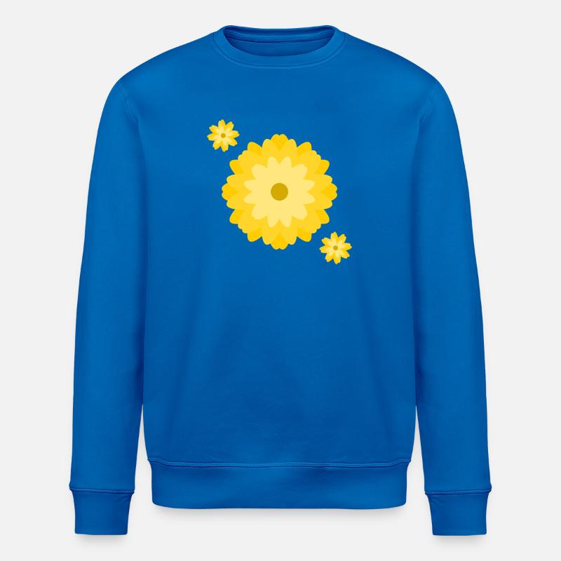 Sunny Daisy Burst - Stanley/Stella Unisex Bio-Sweatshirt ROLLER - Königsblau