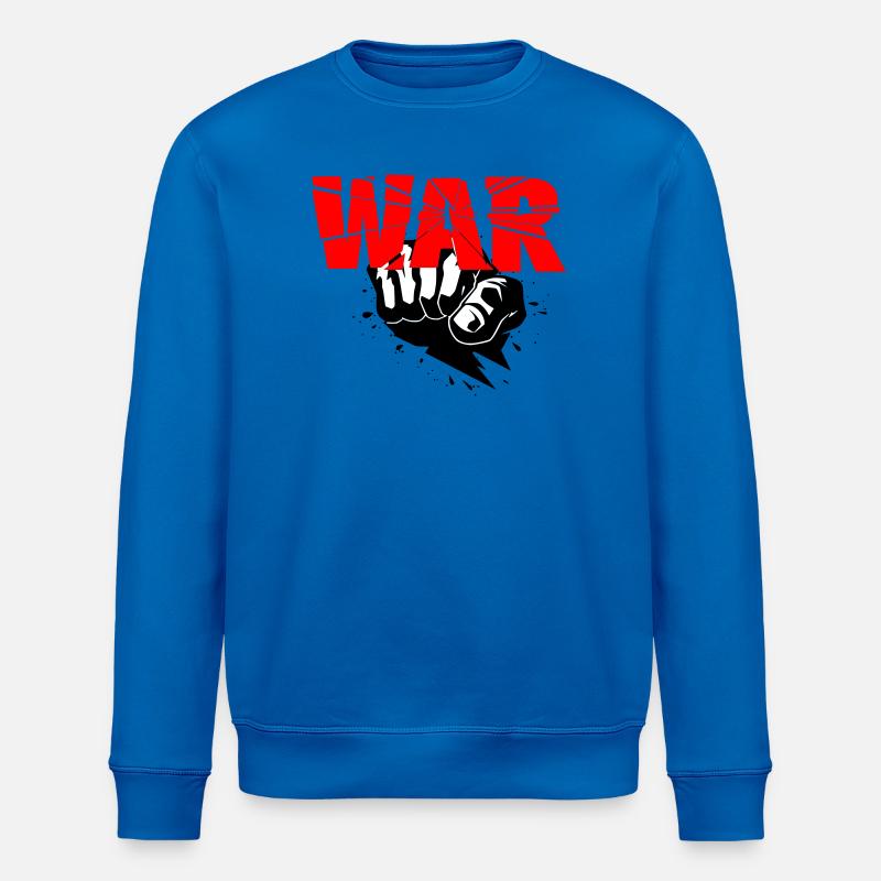 No War - Sweat bio ROLLER Stanley/Stella Unisexe - bleu roi