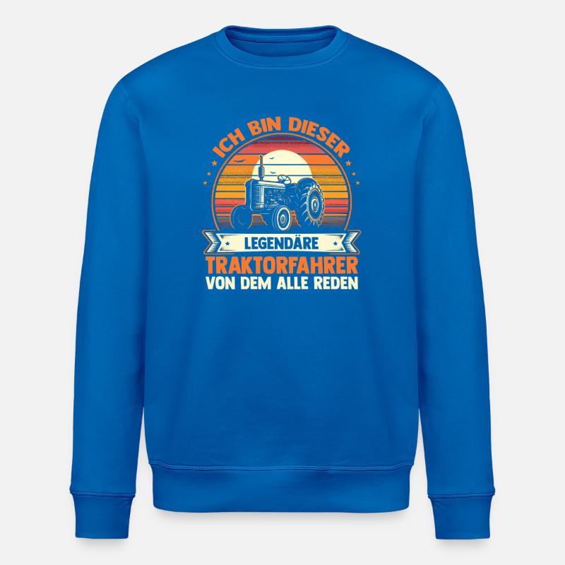 Landwirt Bauernhof Farmer Bauer Traktor - Stanley/Stella Unisex Bio-Sweatshirt ROLLER - Königsblau