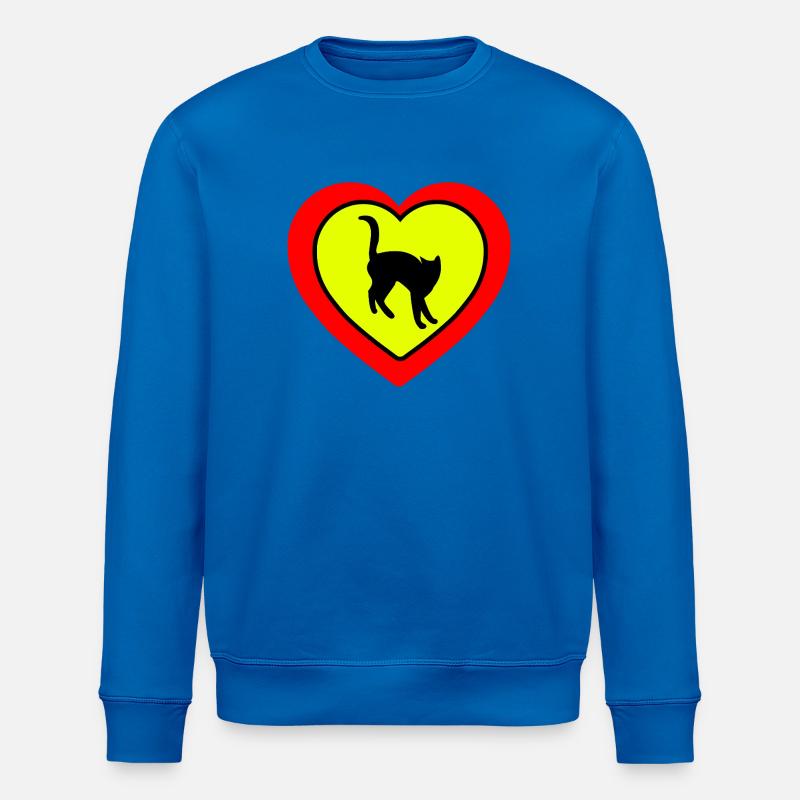 Chat - Sweat bio ROLLER Stanley/Stella Unisexe - bleu roi