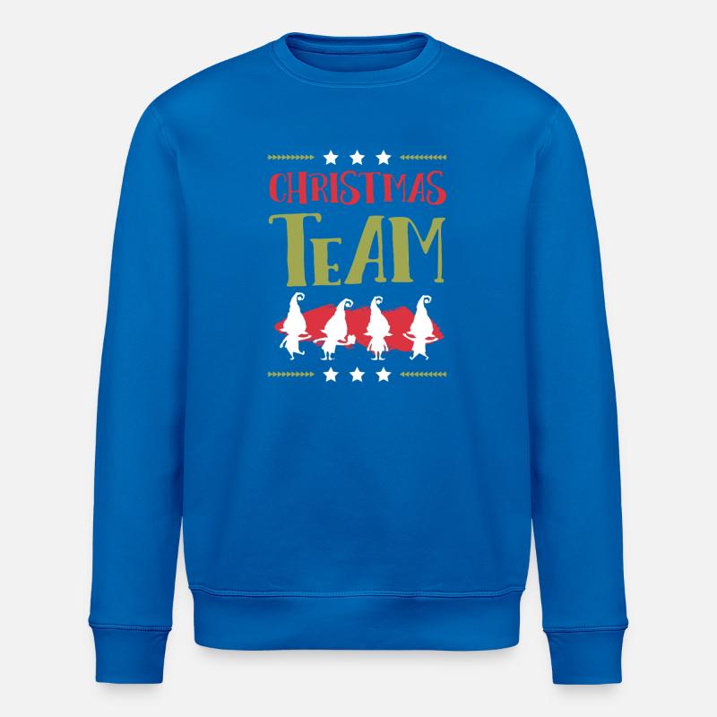 Noël de l’équipe Weihnachten - Sweat bio ROLLER Stanley/Stella Unisexe - bleu roi