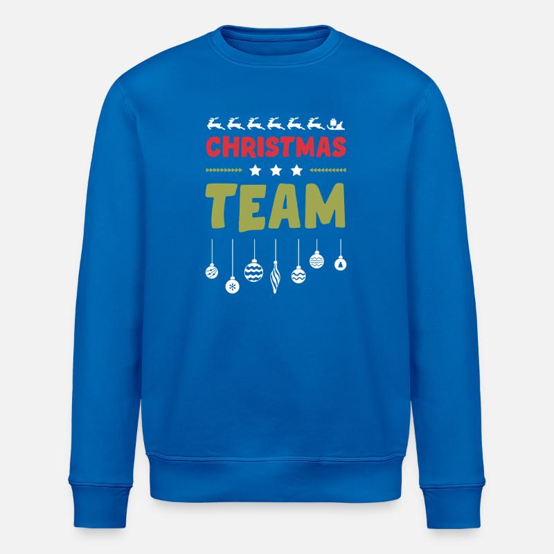 Noël de l’équipe Weihnachten - Sweat bio ROLLER Stanley/Stella Unisexe - bleu roi