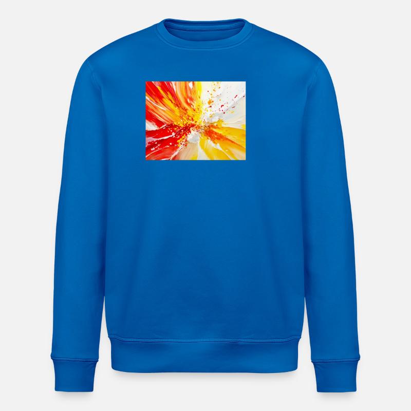 Blüte in Öl - Stanley/Stella Unisex Bio-Sweatshirt ROLLER - Königsblau