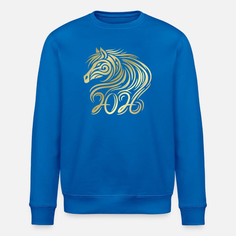 Nouvel an chinois du cheval 2026 - Sweat bio ROLLER Stanley/Stella Unisexe - bleu roi
