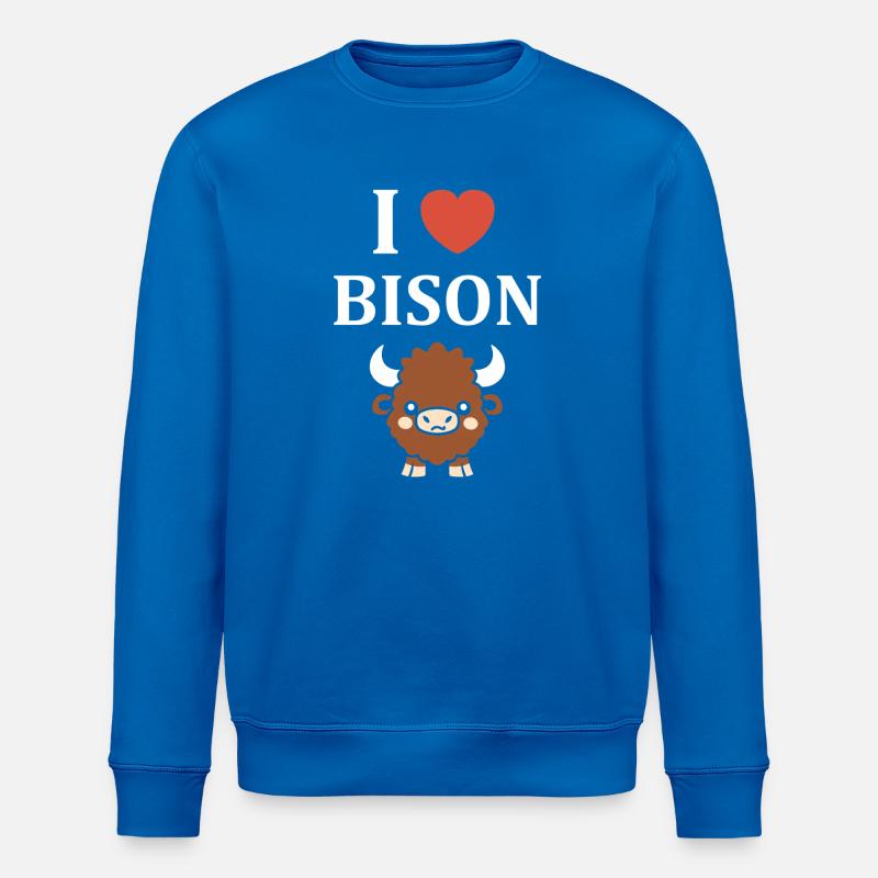 bison - Sweat bio ROLLER Stanley/Stella Unisexe - bleu roi
