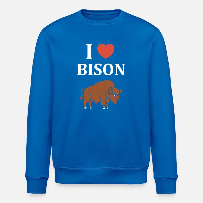 bison - Sweat bio ROLLER Stanley/Stella Unisexe - bleu roi