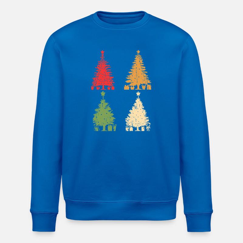 Weihnachtsmann Weihnachtsbaum Weihnachten - Stanley/Stella Unisex Bio-Sweatshirt ROLLER - Königsblau