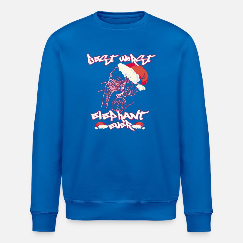 worst ever elefant geschenk zitat - Stanley/Stella Unisex Bio-Sweatshirt ROLLER - Königsblau