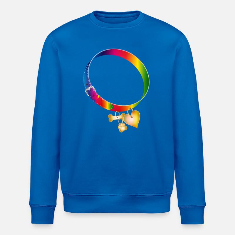 Motif de collier arc-en-ciel avec pendentifs - Sweat bio ROLLER Stanley/Stella Unisexe - bleu roi
