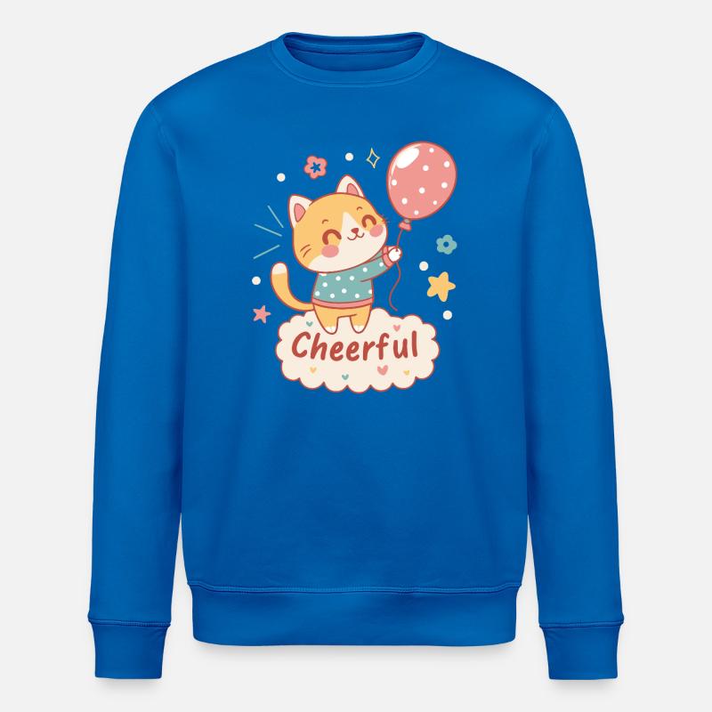 Festliche Ballonkatze - Stanley/Stella Unisex Bio-Sweatshirt ROLLER - Königsblau