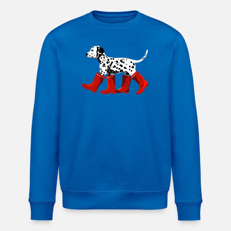 Dalmatiner mit roten Stiefeln - Stanley/Stella Unisex Bio-Sweatshirt ROLLER - Königsblau