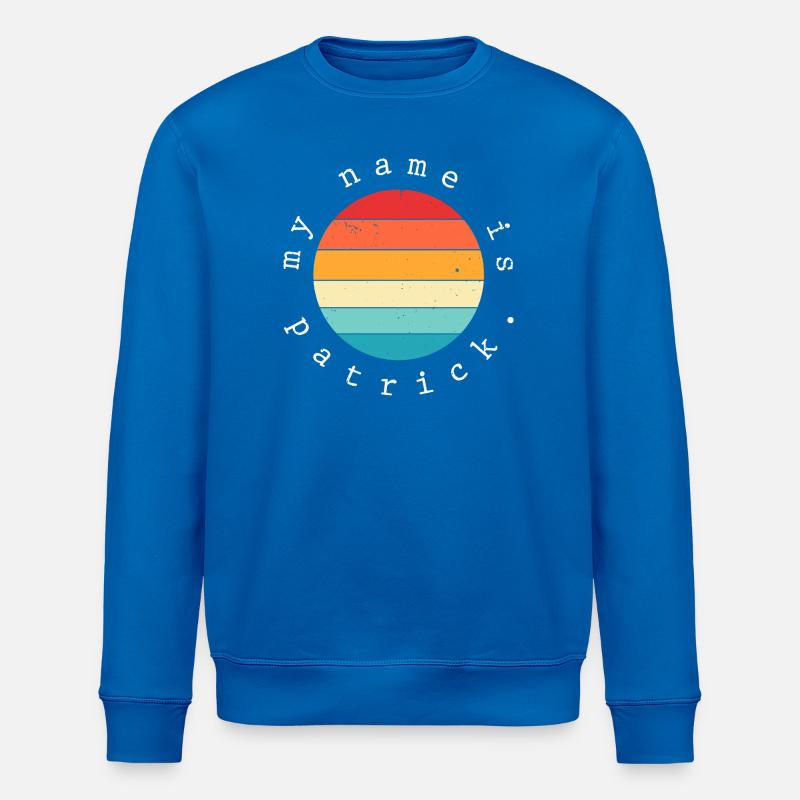 Je m’appelle Patrick - Sweat bio ROLLER Stanley/Stella Unisexe - bleu roi