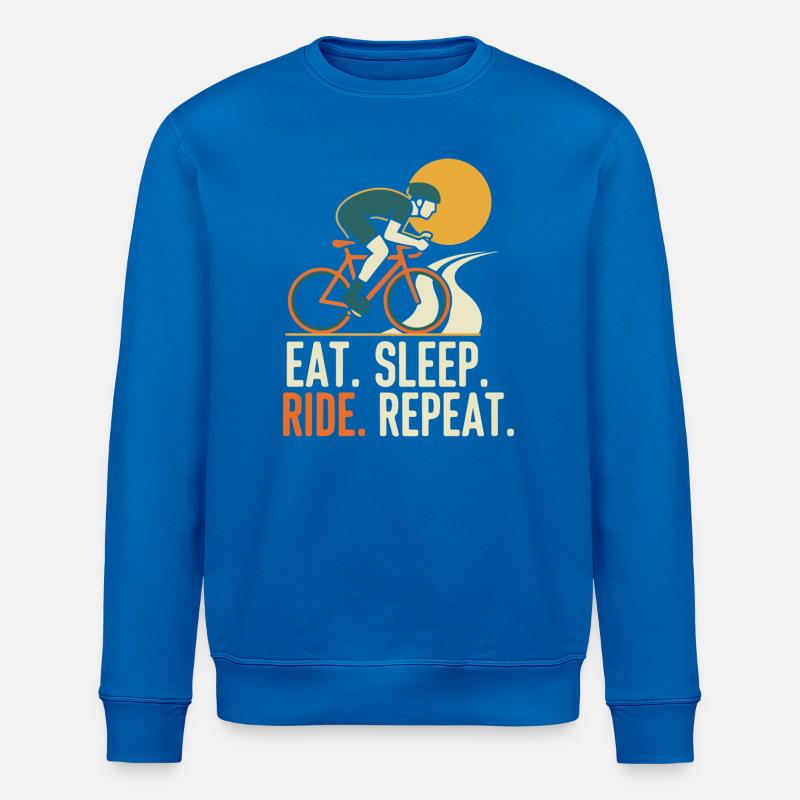 Ride. Eat. Sleep. Repeat. - Stanley/Stella ROLLER Unisex Organic Sweatshirt - royal blue
