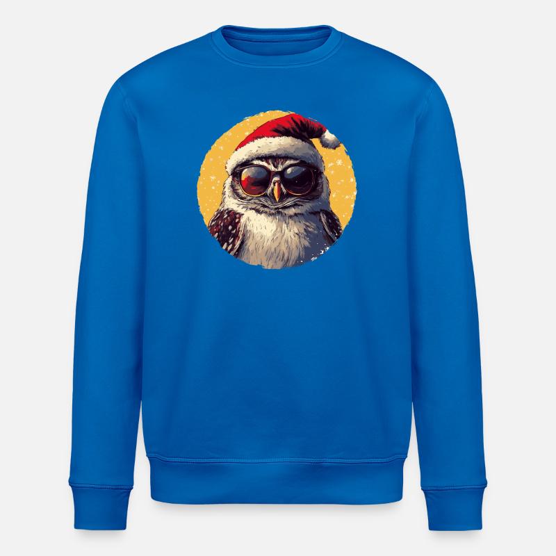SantaEule mit Sonnenbrille - Stanley/Stella Unisex Bio-Sweatshirt ROLLER - Königsblau