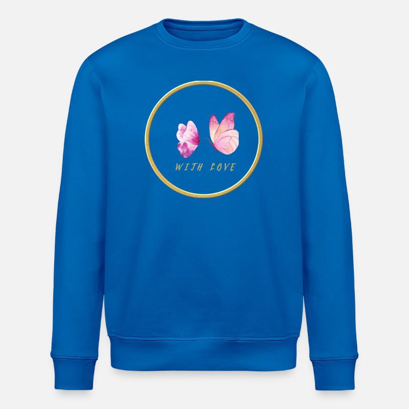 Papillons roses avec amour - avec amour - Sweat bio ROLLER Stanley/Stella Unisexe - bleu roi