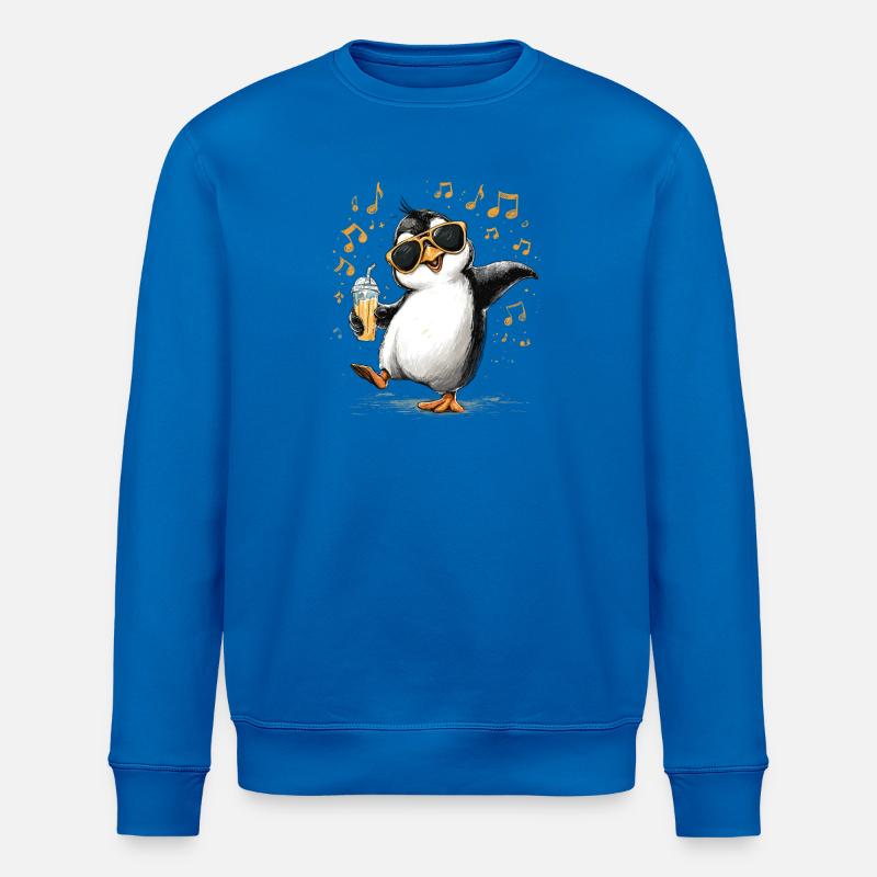 Pingouin d’été avec lunettes de soleil - Sweat bio ROLLER Stanley/Stella Unisexe - bleu roi