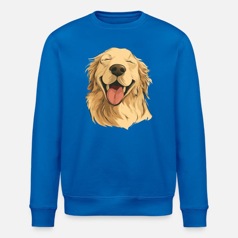Lächelnder Golden Retriever - Stanley/Stella Unisex Bio-Sweatshirt ROLLER - Königsblau