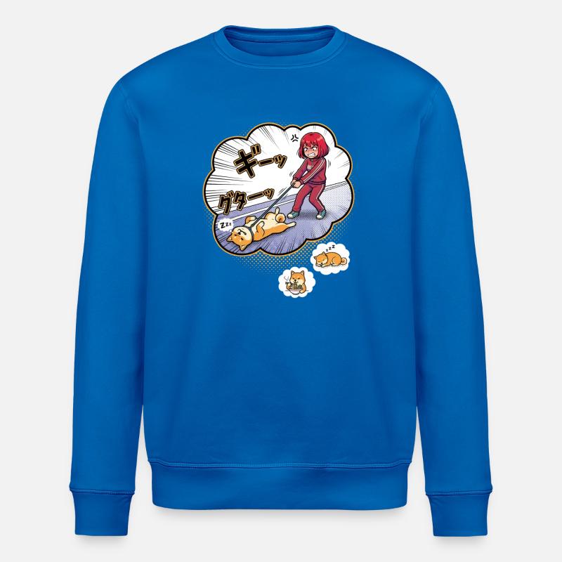 Wütende Halterin vs Schlafender Hund - Stanley/Stella Unisex Bio-Sweatshirt ROLLER - Königsblau