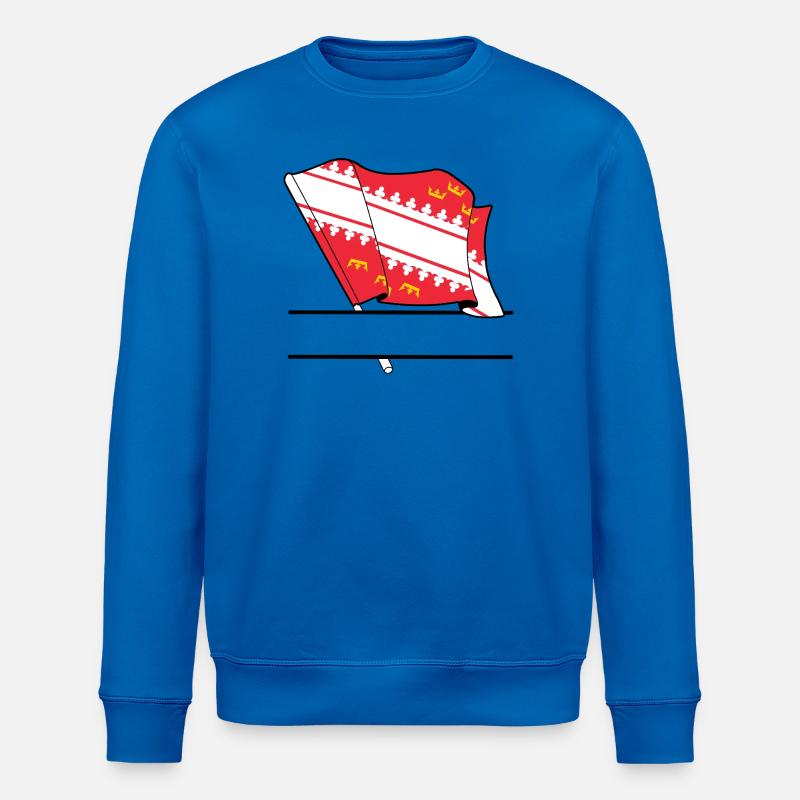 Elsass-Flagge mit Textfeld - Stanley/Stella Unisex Bio-Sweatshirt ROLLER - Königsblau