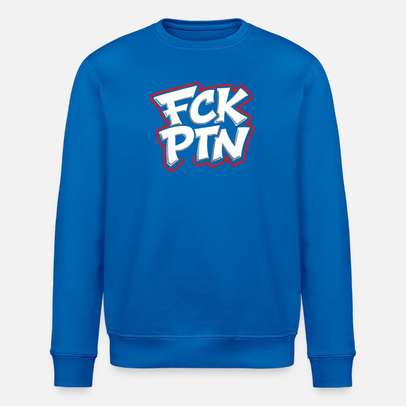 FCK PTN Anti Putin Statement - Stanley/Stella Unisex Bio-Sweatshirt ROLLER - Königsblau
