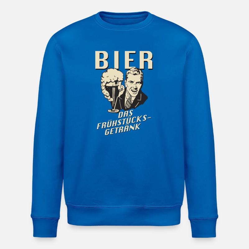 Bière, la boisson du petit-déjeuner - Sweat bio ROLLER Stanley/Stella Unisexe - bleu roi