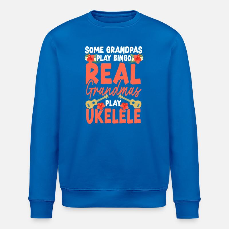 Hawaiian Ukulele Uke Grandma Some - Stanley/Stella Unisex Bio-Sweatshirt ROLLER - Königsblau