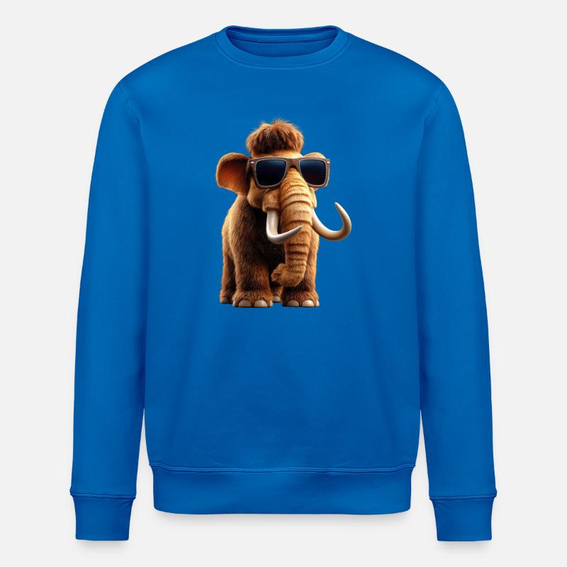 Mammut Wollhaarmammut Eiszeit Mammuts Süßes Mammut - Stanley/Stella Unisex Bio-Sweatshirt ROLLER - Königsblau