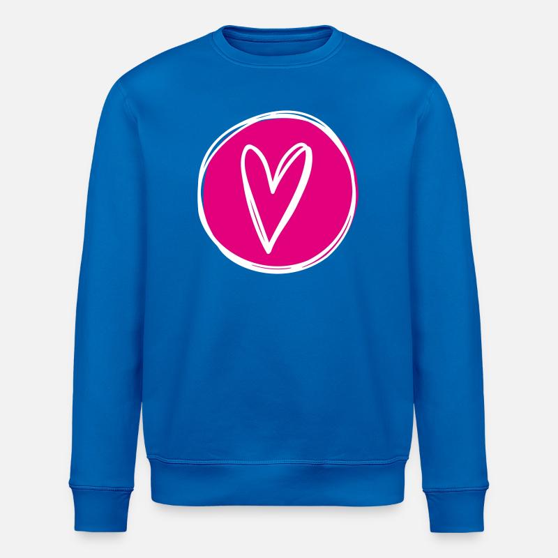 Herz - Stanley/Stella Unisex Bio-Sweatshirt ROLLER - Königsblau