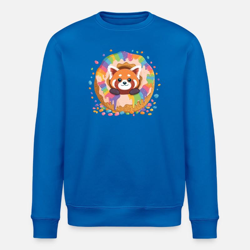 Donut Panda Regenbogen - Stanley/Stella Unisex Bio-Sweatshirt ROLLER - Königsblau