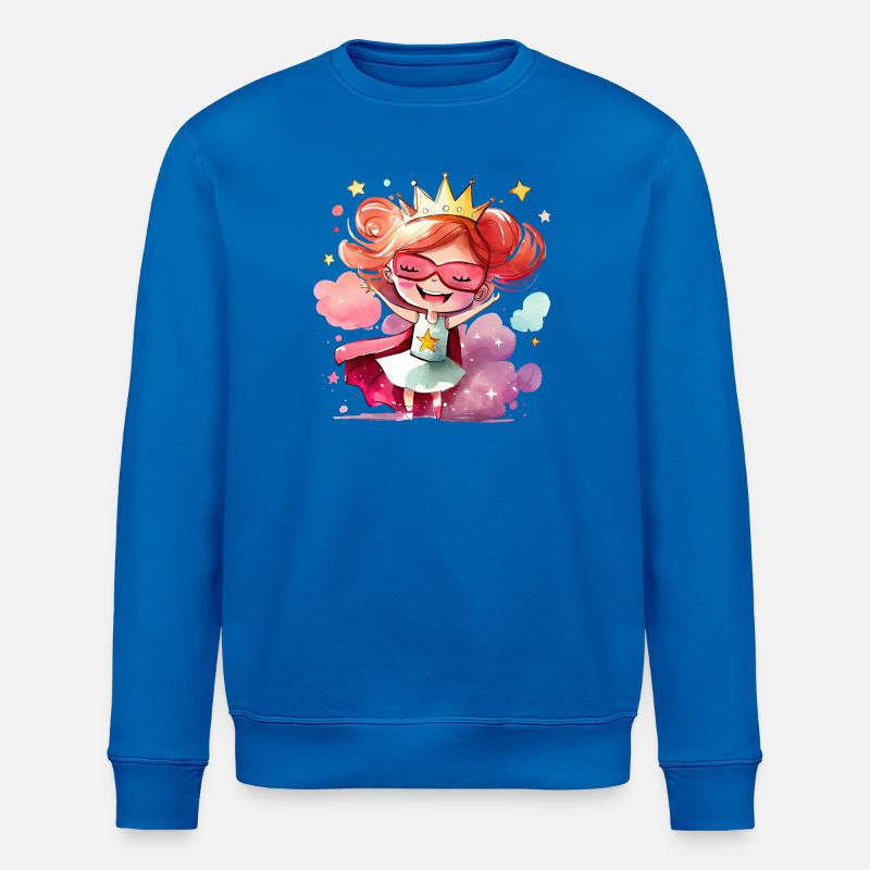 Superheldin Prinzessin - Mutiges Mädchen - Stanley/Stella Unisex Bio-Sweatshirt ROLLER - Königsblau