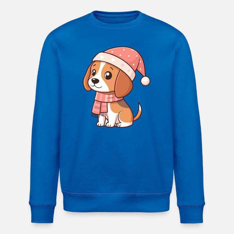 Weihnachts-Beagle-Hund - Stanley/Stella Unisex Bio-Sweatshirt ROLLER - Königsblau