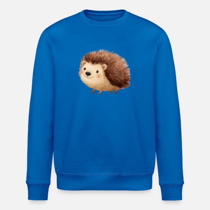 Cute Hedgehog – Childish and Charming Drawing - Stanley/Stella ROLLER Unisex Organic Sweatshirt - royal blue