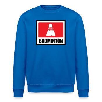 Badminton - Sport - Racket - Stanley/Stella ROLLER Unisex Organic Sweatshirt - royal blue - Front - Nik (191cm)