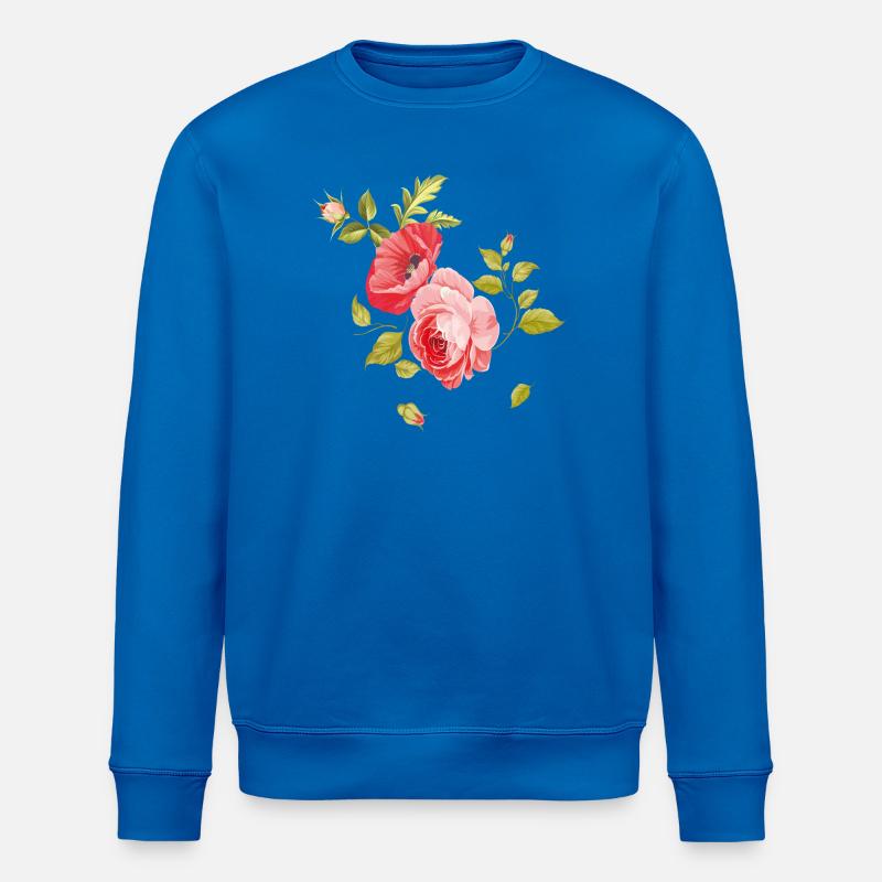 Rosenbouquet  - Stanley/Stella Unisex Bio-Sweatshirt ROLLER - Königsblau