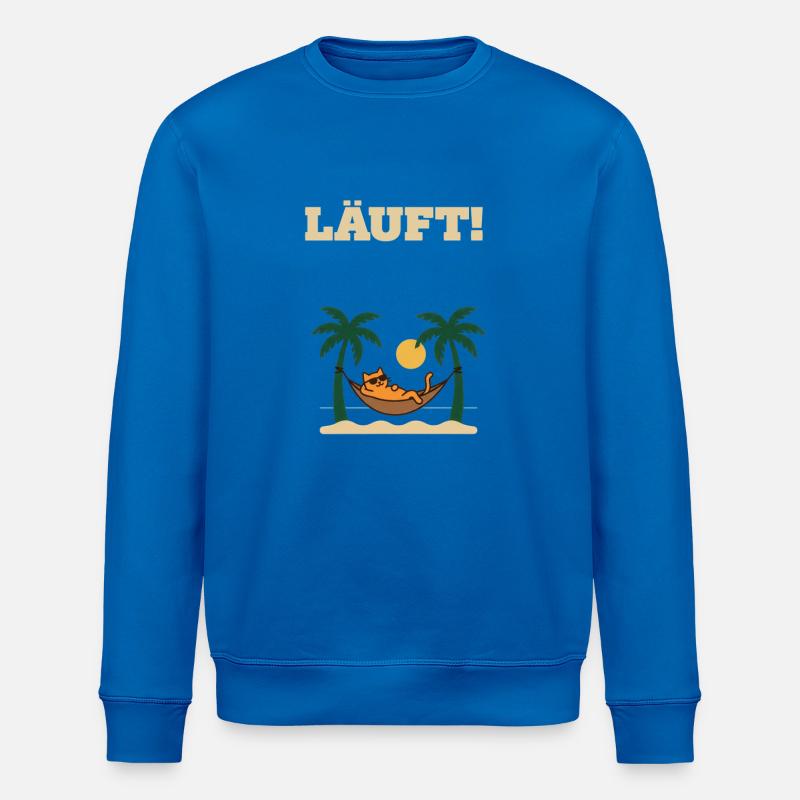 Läuft – Katze im Urlaubsmodus - Stanley/Stella Unisex Bio-Sweatshirt ROLLER - Königsblau