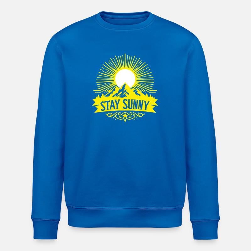 Reste ensoleillé - Soleil blanc - Sweat bio ROLLER Stanley/Stella Unisexe - bleu roi