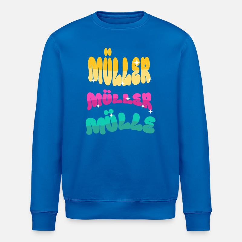Müller Name Nachname - Stanley/Stella Unisex Bio-Sweatshirt ROLLER - Königsblau