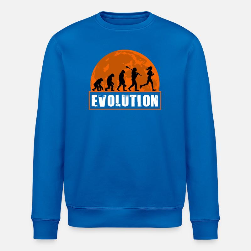 Running Evolution Running Girl Marathon Runner - Stanley/Stella Unisex Bio-Sweatshirt ROLLER - Königsblau