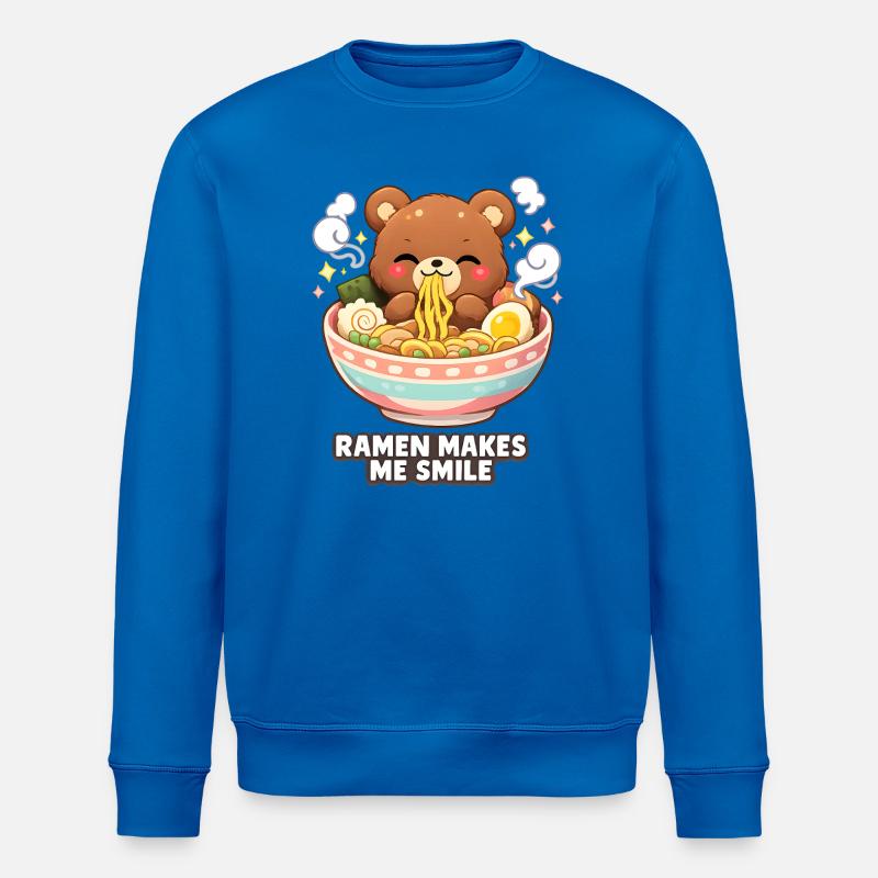 Ramen makes me smile - Stanley/Stella Unisex Bio-Sweatshirt ROLLER - Königsblau