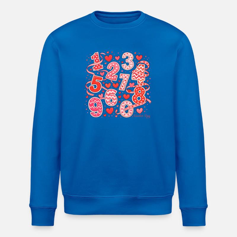 Number-Day-Herzen-Kunst - Stanley/Stella Unisex Bio-Sweatshirt ROLLER - Königsblau