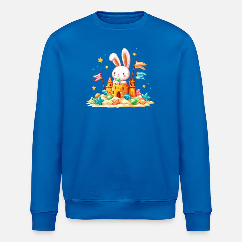 Bunny on the Beach Sandpit - Stanley/Stella ROLLER Unisex Organic Sweatshirt - royal blue