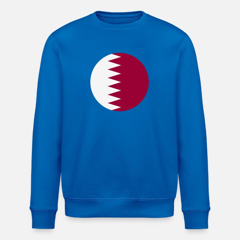 Drapeau rond du Qatar - Sweat bio ROLLER Stanley/Stella Unisexe - bleu roi