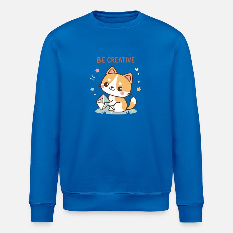 Chat Créatif  - Sweat bio ROLLER Stanley/Stella Unisexe - bleu roi