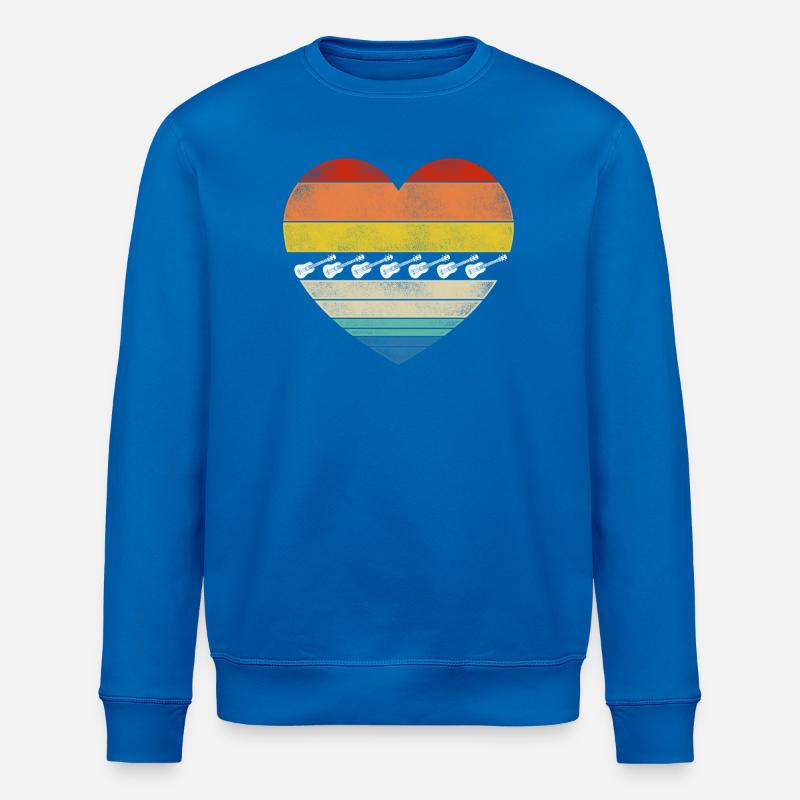Hawaiian Ukulele Uke Heart Retro - Stanley/Stella Unisex Bio-Sweatshirt ROLLER - Königsblau
