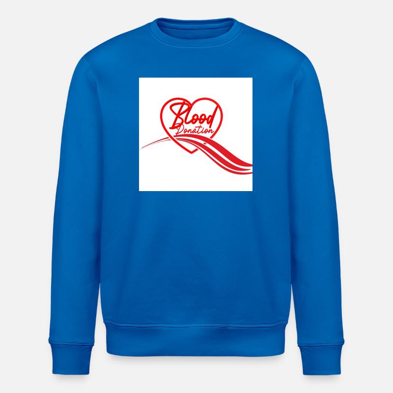 Herz-Logo der Blutspende - Stanley/Stella Unisex Bio-Sweatshirt ROLLER - Königsblau